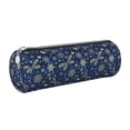 thumbnail image 1 of Easygdp Dark Blue Christmas para Estuche de Lápices Cilíndrico de Cuero con Cremallera, Organizador de Lápices de Cuero para Escuela, Oficina y Viajes, 1 of 6