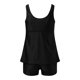 thumbnail image 4 of Gibobby Trajes de Baño Mujer Mujeres Swimssuit Solid Color Dos Ropa de baño partido Tank Top con Swim Swim Shorts Beachwear Set(Negro,M), 4 of 5