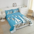 thumbnail image 4 of Erosebridal Tropical Summer Beach Bedding Comforter Set, Coastal Seaside Farmhouse Lodge Cabin Down Comforter, Starfish Decor, Reversible 2 Pieces, 4 of 8