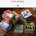 thumbnail image 5 of 5pcs Christmas Cookie Tins with Lids for Gift Giving, Christmas Holiday Printed Square Metal Tins with Lids for Cookies, Candy, Food Presents for Xmas Holiday Party Supplies, 5 of 9