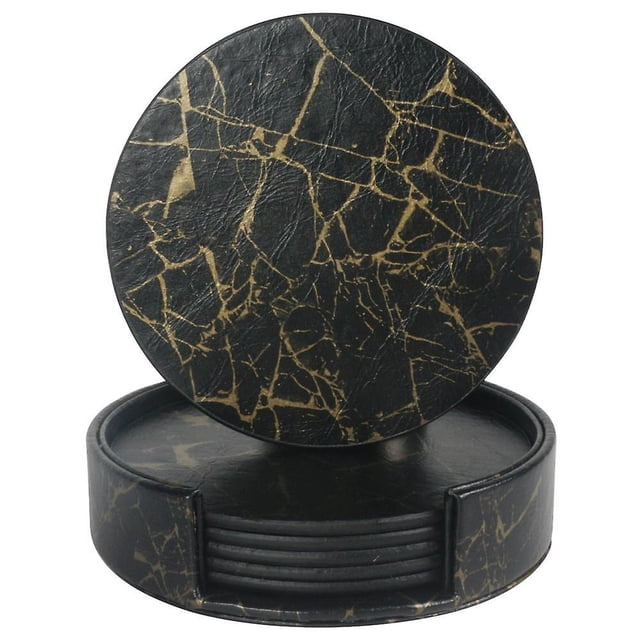 Leather Coasters Spill Protection For Table Desk Durable And Non Slip Leather Coaster Fit Common