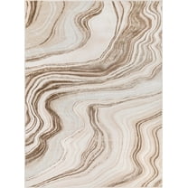 Well Woven Fairmont Warren Glam Abstract Striped Marble Pattern Ivory 2'3" x 7'3" Runner Rug