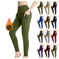 thumbnail image 5 of Women's Fleece Lined Leggings with Tummy Control, High Waisted Thermal Warm Yoga Pants, 4-Way Stretch Running Tights for Hiking, Winter Workouts and Cold Weather Activities AG L, 5 of 10
