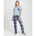 thumbnail image 4 of Real Essentials 2 Pack: Women's Comfy Pajama Sets - Short Sleeve Ladies Loungewear Sleepwear PJs (Available In Plus), 4 of 7