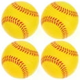 thumbnail image 1 of 4 Pcs Yellow Training Baseballs PU Sponge Soft Softballs For Indoor Practice Baseballs Lightweight Sports Training Balls, 1 of 5