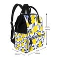 thumbnail image 2 of Fuzoiu Tropical Lemon Print Diaper Bag Backpack,Baby Essentials Travel Tote,Multi function Waterproof Diaper Bag, Travel Essentials Baby Bag - Unisex, 2 of 6