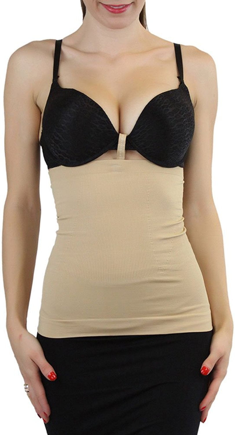 ToBeInStyle Women's Seamless Cami Bralette With Metallic Straps - Removable Pads, Adjustable, One Size Fits Most - View #12