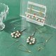 thumbnail image 3 of Kit para hacer aretes DIY: 24 aros con cuentas, alambre de acero inoxidable, 60 anillas abiertas y 60 ganchos para aretes., 3 of 9