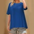 thumbnail image 2 of Jalioing Basic Loose T Shirt for Women Oversized Solid Color Short Sleeve Tee Shirt Casual Comfy Crew Neck Tops, 2 of 7
