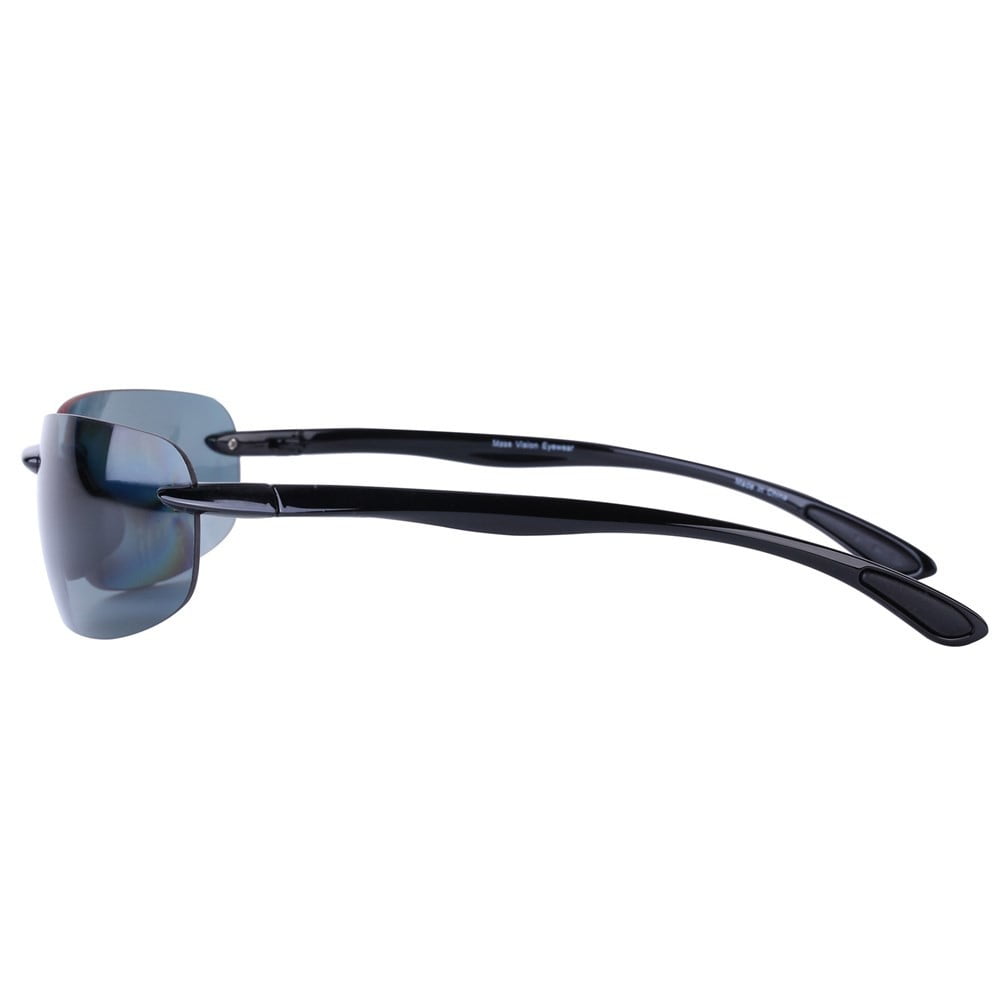 "The Influencer" Sport Wrap Polarized Sunglasses for Men and Women - Lightweight Frames - Black