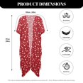 thumbnail image 6 of HELLHERO Polyester Long Kimono Swimsuit Cover Up for Pool Casual Free Size Cover Ups for Swimwear Women Polka Dot Print, 6 of 6