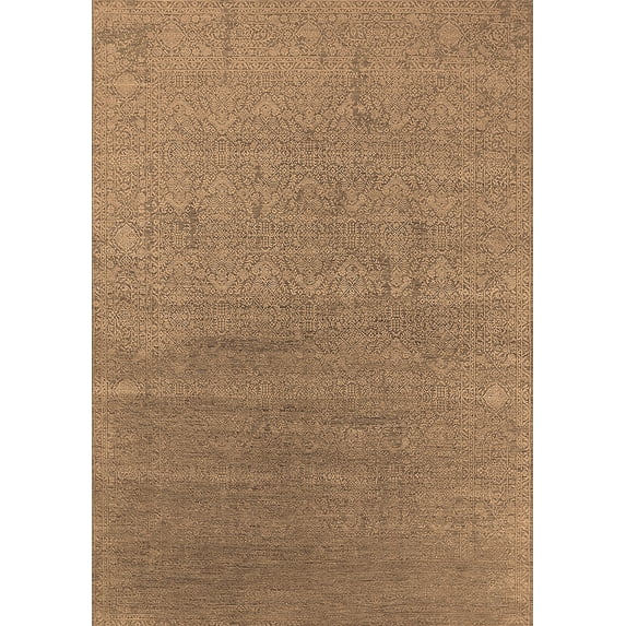 Ahgly Company Indoor Rectangle Oriental Brown Industrial Area Rugs, 6' x 9'