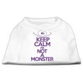 thumbnail image 3 of Pet Dog  Cat Shirt Screen Printed, "Keep Calm I'm Not A Monster", 3 of 11
