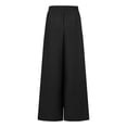 thumbnail image 2 of Celmia Womens Pants Leisure High Waist Wide Leg OL Long with Pockets Trousers, 2 of 4