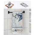 thumbnail image 6 of Texas Star Blue Towel Set of 3, Soft Microfiber Bath Towels, Hand Towel, Washcloths, Farmhouse Country Branches Wooden Grain Quick-Dry Absorbent Towels for Bathroom Kitchen Hotel Beach Gym Spa, 6 of 7