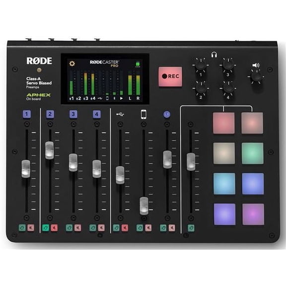 RODE RØDECaster Pro 4-Channel Audio Mixer with Touchscreen and Sound Effects Pads