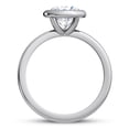 thumbnail image 2 of Eterna Jewel1.8 Ct Round Cut Lab Created Diamond Ring - 14K White Gold Plated Solitaire Engagement Wedding Bezel Set Ring - Classic Diamond Rings - Engagement Wedding Diamond Rings for Women's, 2 of 3