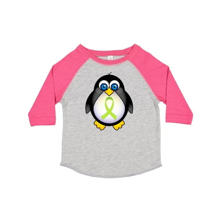

Inktastic Lime Green Ribbon Awareness Penguin Gift Toddler Boy or Toddler Girl T-Shirt