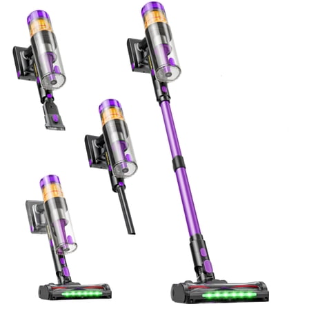 HOUGEET High-Power Cordless Vacuum Cleaner | Purple | New