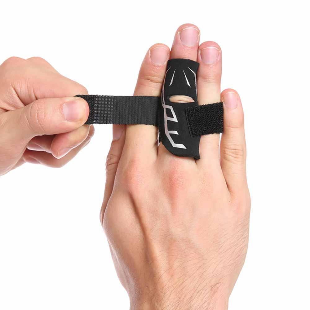 1PCS Sports Finger Splint Guard Finger Protector Sleeve Support Basketball Black 