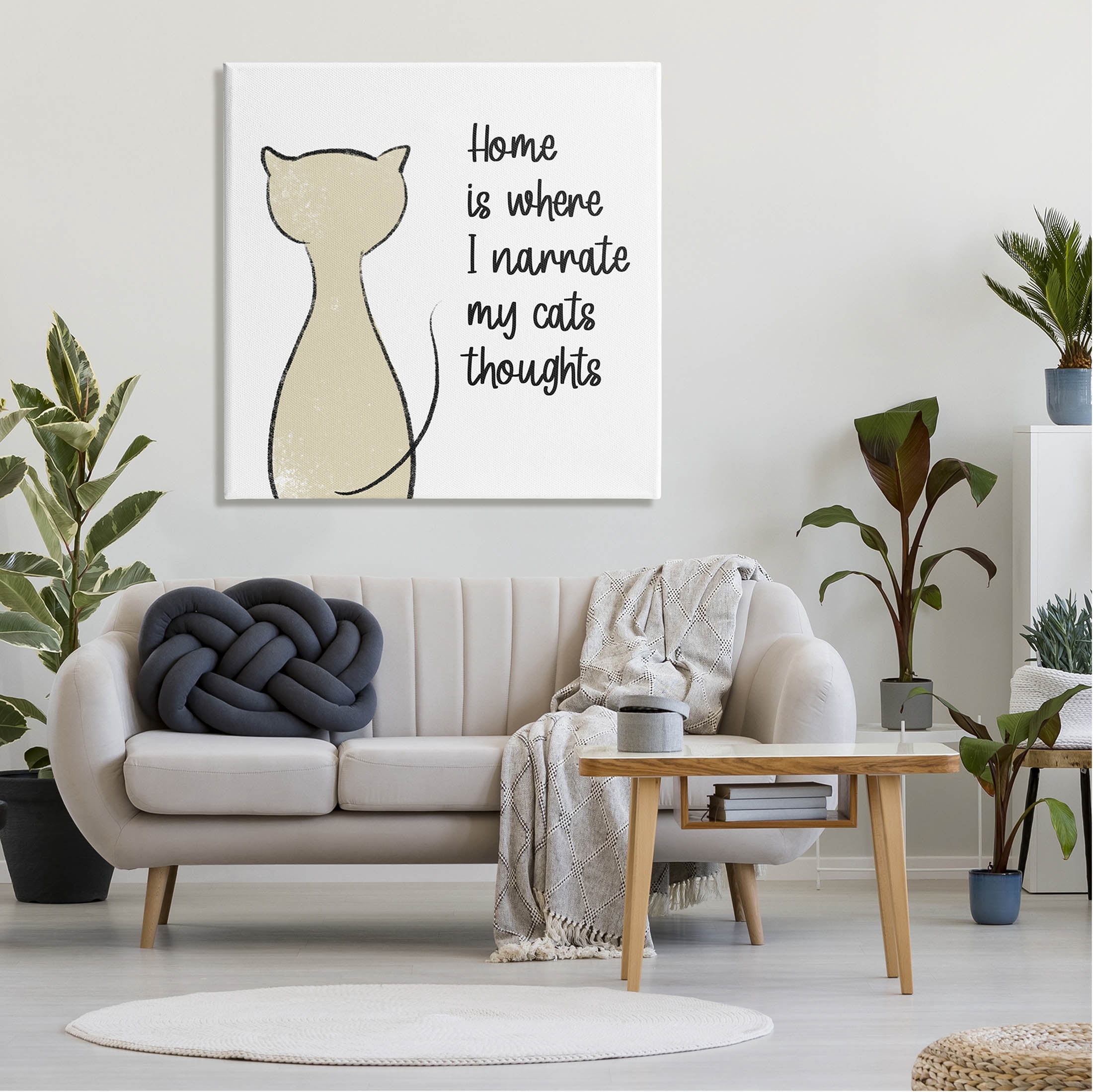 Narrate My Cats Thoughts Phrase Animals & Insects Graphic Art Gallery Wrapped Canvas Print Wall Art
