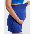 thumbnail image 4 of CRZ YOGA Butterlift Maternity Linerless Shorts 4" Pockets Comfy Yoga Casual Workout Womens Pregnancy, 4 of 5