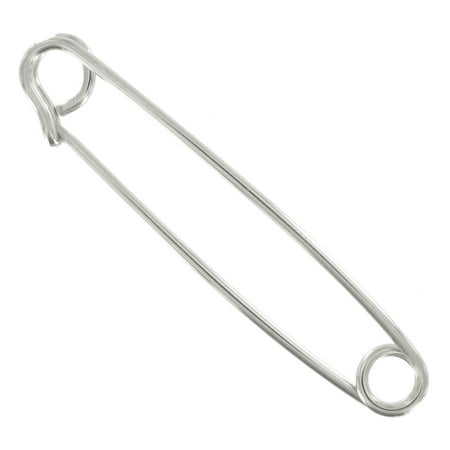 - Safety Style Silver Tone Men's Collar Pin Bar 2 1/2