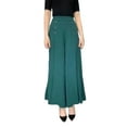 thumbnail image 2 of Aoanydony Womens Wide Leg Pants Casual Work Pants Straight Trousers Long Palazzo Pants Green 2XL, 2 of 6