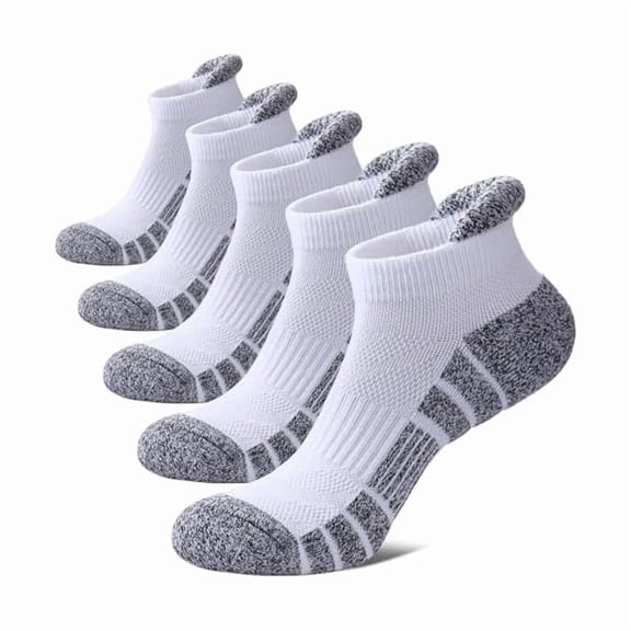 Eryueer Women Ankle Socks Athletic Running Anti-blister Thick Cushioned Low Cut Sports Socks 5 Pairs