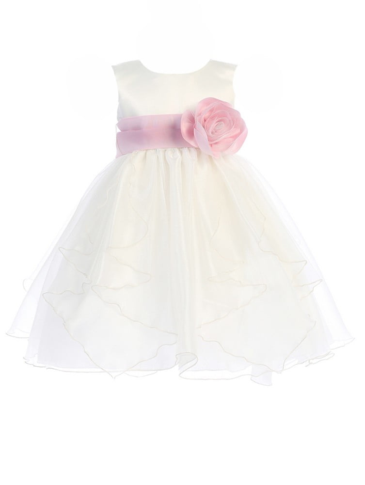 girls white bridesmaid dress