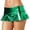 A1-Green539, variant on Summer Shiny Micro Mini Skirt for Women Solid Leather Ruffle Hem Night Club Skirts