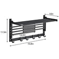 thumbnail image 5 of Fetcoi, Towel Rack Wall Mounted Aluminum Laundry Clothes Drying Rack(Black), 5 of 9