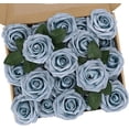 thumbnail image 1 of Flor artificial de espuma de polietileno teñida de 8 cm, flor falsa, 25 rosas en caja, florero decorativo para el hogar, arreglo floral, 1 of 6