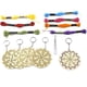thumbnail image 1 of Kearding Kit de llavero de punto de cruz de 5 piezas, rebanadas de llavero de redondas DIY bordado sin terminar colgante artesanal Almacenamiento y organización del hogar Kearding HA023787-00, 1 of 6