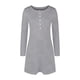 thumbnail image 4 of Vestidos Para Mujer Vestidos de Otoño El Invierno de Moda de Talla Grande Casual Suelto Cuello Redondo Botón Erógeno Vestido Sólido Odeerbi ODB131190, 4 of 5