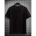 thumbnail image 3 of T-shirt Confort Décontracté pour Hommes - Léger, Polyester Respirant avec Imprimé Géométrique Tendance, Col Rond Manches Courtes Haut d'Été, Imprimé Mode, Version Conventionnelle, Loisirs, T-Shirt d'Été pour Adultes, Hommes, 3 of 7