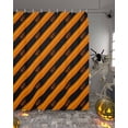thumbnail image 2 of Halloween Orange and Black Stripes Shower Curtain Set ，Waterproof Fabric Shower Curtains Shower Curtains for Bathroom,Bathroom Decor 72"x72", 2 of 6