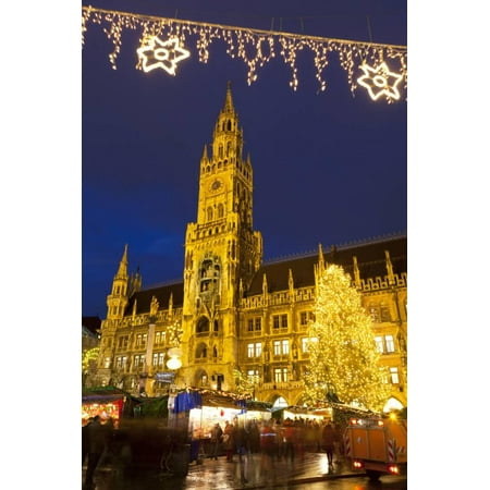 Christmas Market in Marienplatz and the New Town Hall, Munich, Bavaria, Germany, Europe Print Wall Art By Miles (Best Christmas Markets In Europe Reviews)
