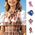 thumbnail image 2 of YUEHUA Silk Head Scarves for Women Cotton Hair Scarf 35”Large Square Bandana Travel Oktoberfest Like Neck Scarf Shawl, 2 of 9