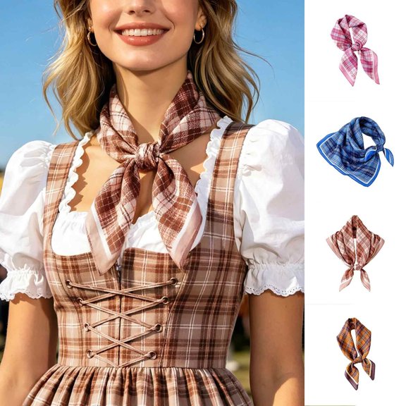 LILIYA Printed Satin Silk-Like Head Scarf for Women Square Hair Scarf Bandanas for Women Elegant Bag Headwrap Lightweight Neck Tie