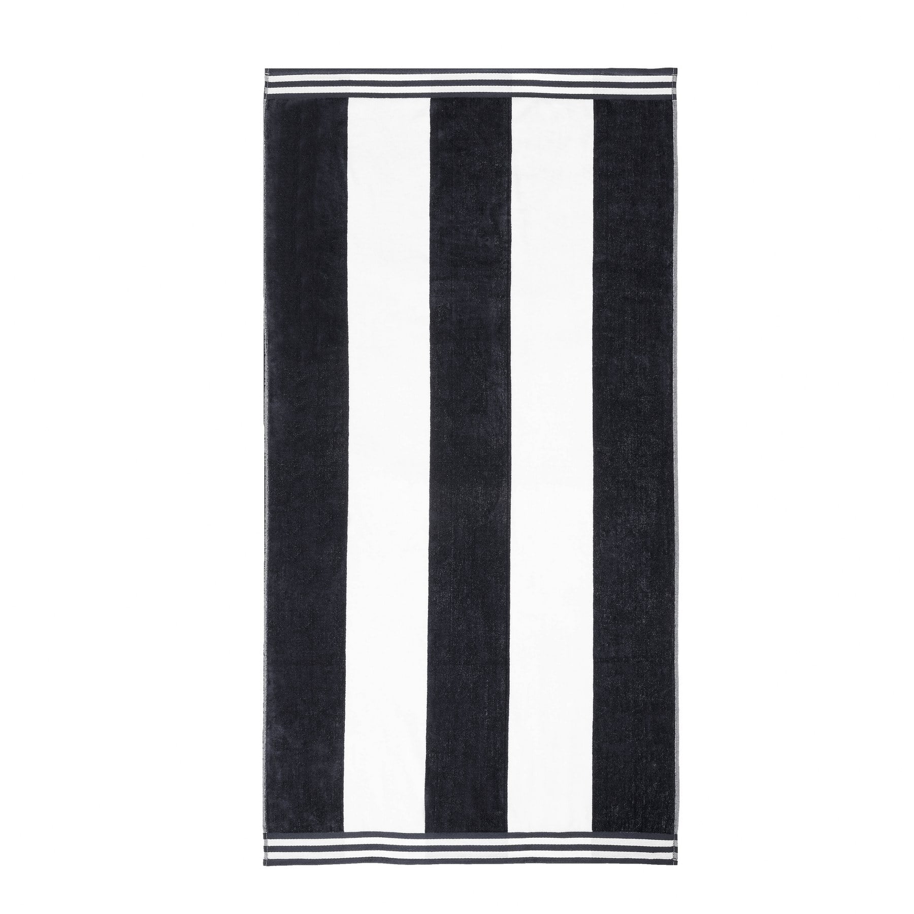 BNM Cabana Stripes Oversized Beach Towel, 34 x 64, Charcoal
