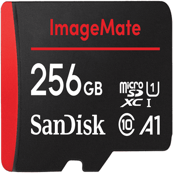 SanDisk 256GB ImageMate microSDXC UHS-I Memory Card with Adapter - C10, U1, Full HD, A1 Micro SD Card - SDSQUA4-256G-AW6KA