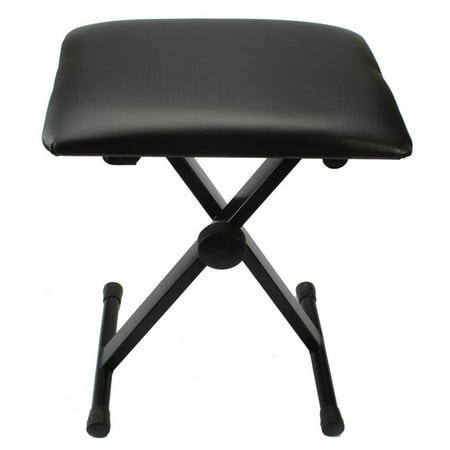 - Ktaxon Ktaxon Adjustable Folding Piano Keyboard Bench Leather Padded Stool X Seat Chair Black