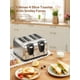 thumbnail image 5 of Carita sonriente Toaster Yabano de acero inoxidable con 4 cortes y 7 ajustes, 5 of 6
