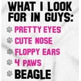 thumbnail image 2 of Funny What I Look In Guys Beagle Dog Women Plus Size Long Sleeve Graphic Tee Brisco Brands 2X, 2 of 5