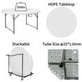 thumbnail image 5 of Heavy Duty 5ft Circular Foldable Banquet Dinning Plastic Folding 60 inch Round Table For Event Party, 5 of 7