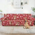 thumbnail image 5 of XYZCANDO Christmas Reindeer Stretch Sofa Covers 1 Piece Cushion Couch Slipcovers Printed Sofa Covers for 1 Seater Couch Cover, 5 of 6