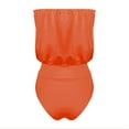 thumbnail image 5 of 2026 New Women's One Piece Swimsuits Tummy Control -Slimming Bathing Suit Neon 1 Piece Beach Outfit Sexy Sport Swim Suits, Fashion Women Tube Top Off Shoulder Bikini Sexy Swimsuit (Orange, Large), 5 of 6