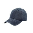 thumbnail image 1 of Cotton Baseball Cap Solid Color Dome Replacement Breathable Easy Matching Outdoor Adjustable Sunproof Hat Headgear Dark Blue, 1 of 9