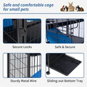 Betisef 50 H 5 Tier Steel Plastic Deluxe Small Animal Pet Cage Kit with 4 Platforms Removable Tray and Ladder with Flannel